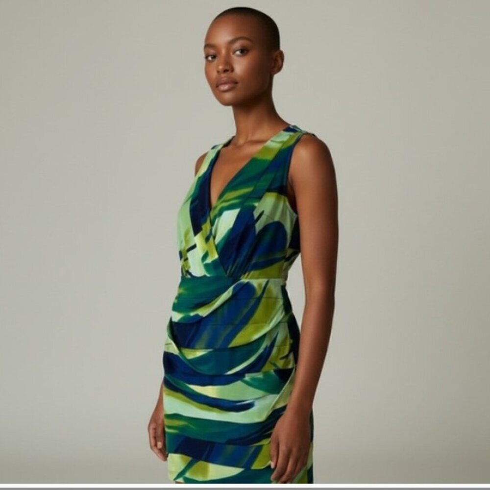 Carole Little - V-Neck Fitted Dress - 14 - INDONESIA